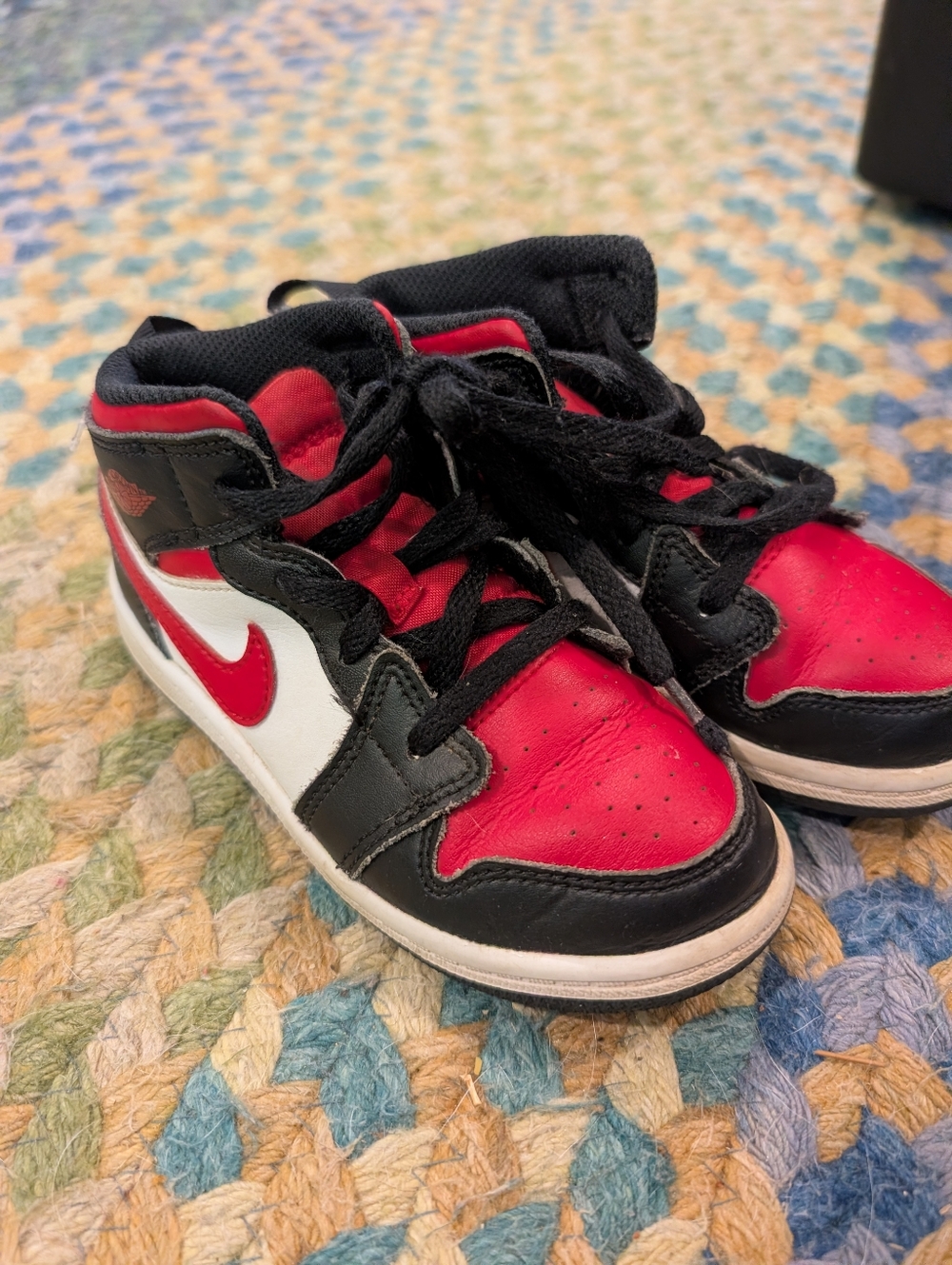 Nike Kids' Red, Black & White High-Top Sneakers